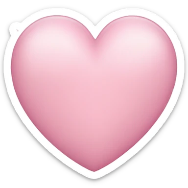 light pink heart sticker