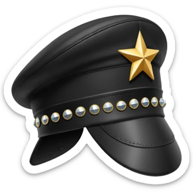 Y2K studded cadet hat sticker