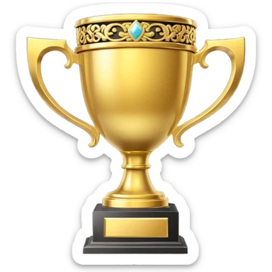I want to generate a 3d image of a trophy sticker
