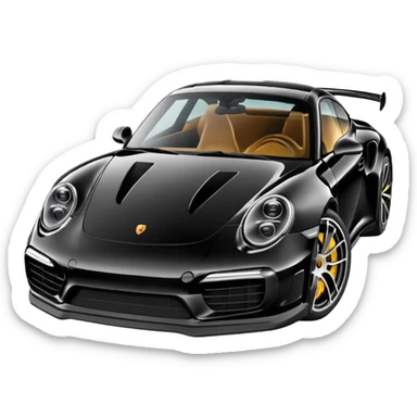 Porsche 911 Turbo S best view  sticker