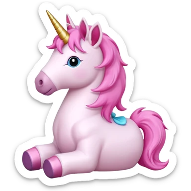 pink unicorn toy sticker
