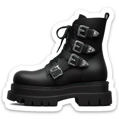 platform boots gothic with spikes sticker