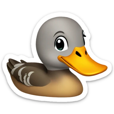 a pleasant duck sticker