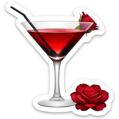 🍸+🍹+🖤+🌹 sticker