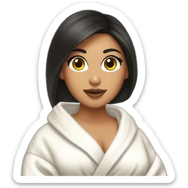 Kim k in a bathrobe sticker