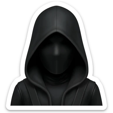 a Assassin in full black out fit sticker