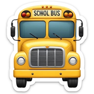yellow school bus sticker