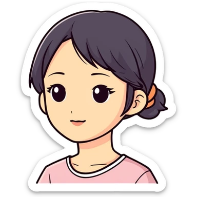 Asian girl sticker