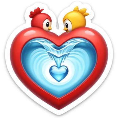 Fountaines dc heart sticker