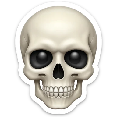 Create a skull ☠️ but without the crossbones sticker