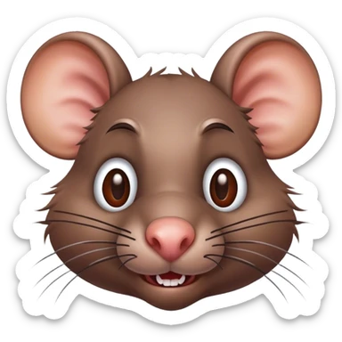 Funny rat man sticker
