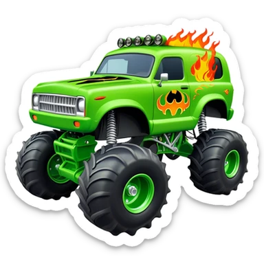 Grave Digger - Monster Jam (Model Year: 2022) (Iconic colour: Green with flames) sticker