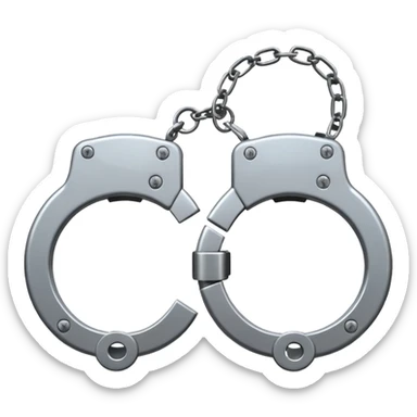 Handcuffs breaking sticker