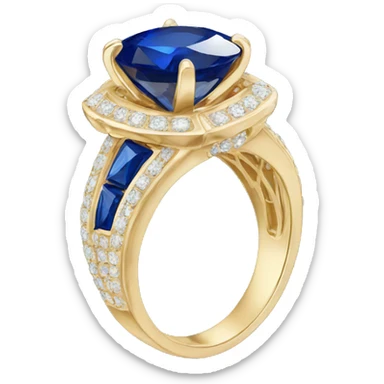 big ring with sapphire sticker