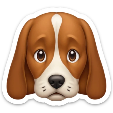 Sad dog missed birthday  sticker