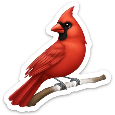 Red cardinal bird sticker