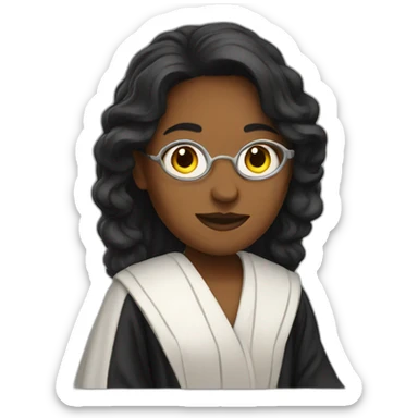 lawyer women Wearing a robe sticker