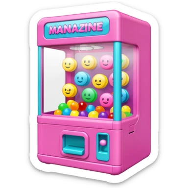 pink claw machine sticker