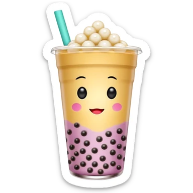 Boba tea aesthetic sticker