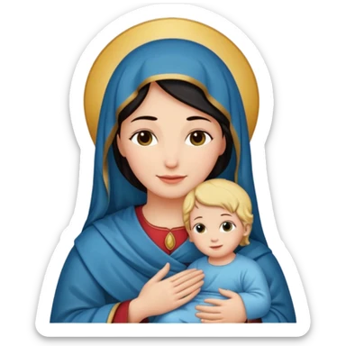 Image of the Mother of God in a frame sticker