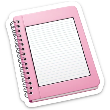 girly pink notebook planer sticker