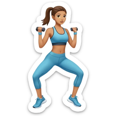 athletic woman exercising sticker