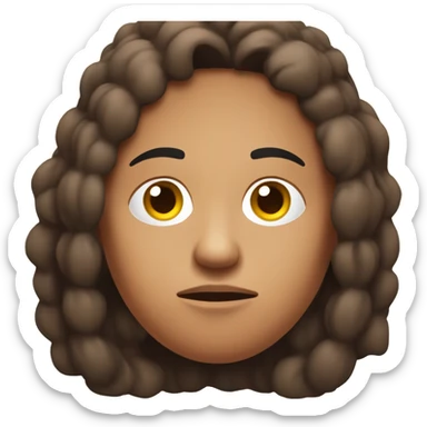 Red skinned Indian thinking hard about something  sticker