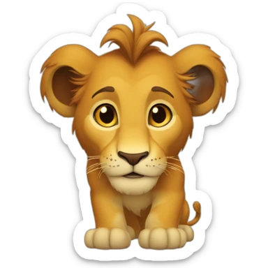 Simba cœur de lion sticker