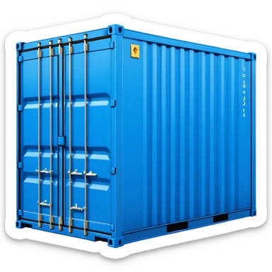 goods Contener emoji which is used for shipment of goods, single contaner sticker