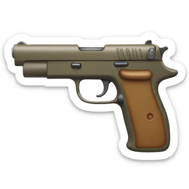 Khaki gun sticker