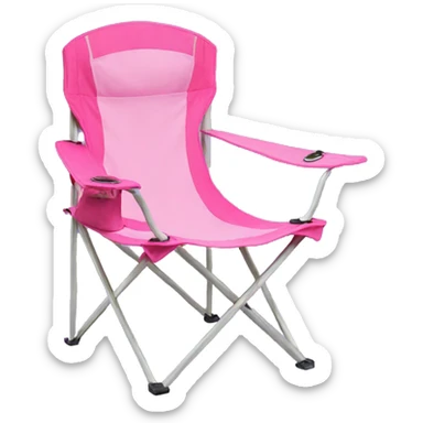 Pink camping chair sticker