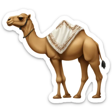 blanket camel and white sticker