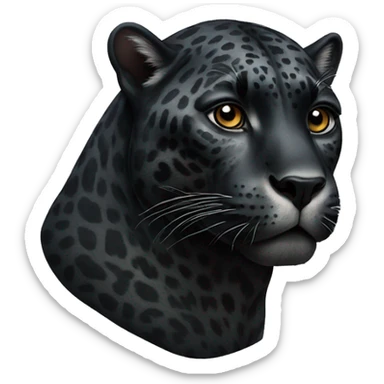 Black jaguar sticker