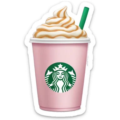light pink Starbucks coffee  sticker