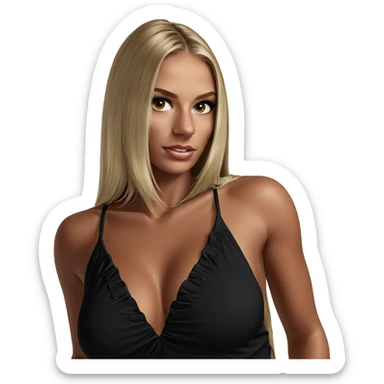 blonde beauty with striking gaze sticker
