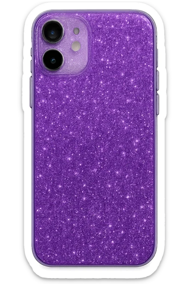 purple sparkly phone case sticker