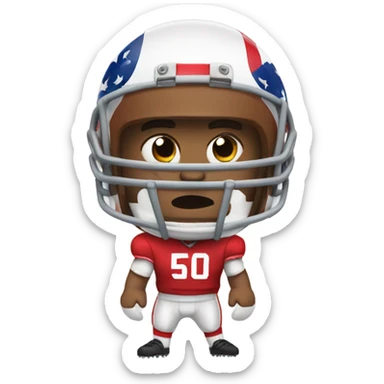 A American football player hurt sticker