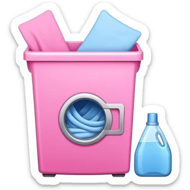 pink laundry supplies  sticker