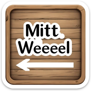 a sign with the letterin "Mit vieeel Lieeebe". sticker