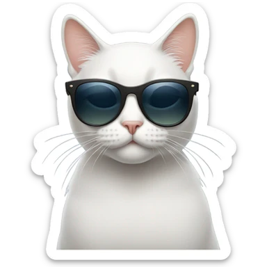 Cat with sunglasses sticker