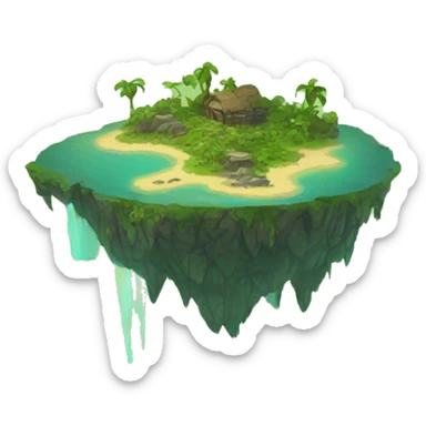 Floating island wasteland sticker