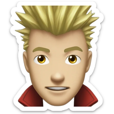 Vash the Stampede (TriGun ‘98) (Portrait, front facing, Apple iOS 17 style) sticker