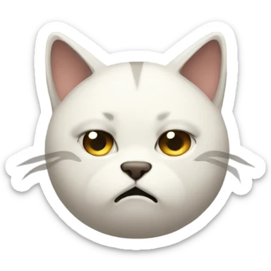 Sad cat sticker