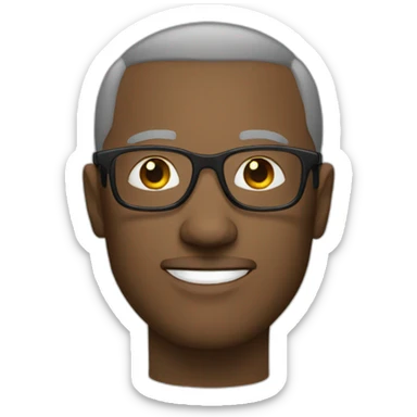 white-bold-man-wiht-glasses sticker