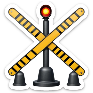 Railroad crossing light sticker