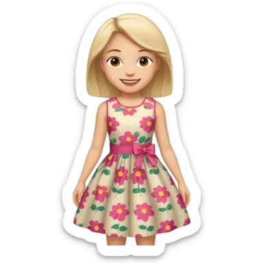دختر با لباس sticker