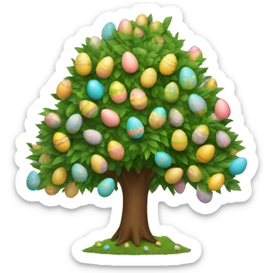 easter egg tree sticker