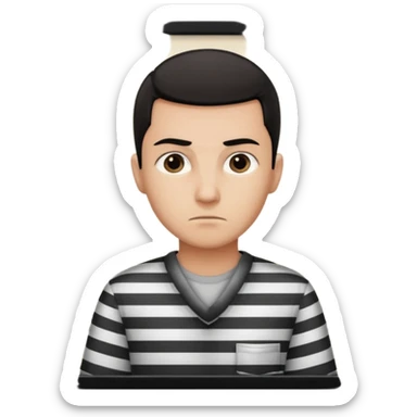 prisoner mugshot scene sticker