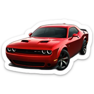 Une Dodge Challenger demon sticker