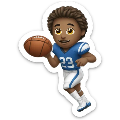 basket player playing football sticker